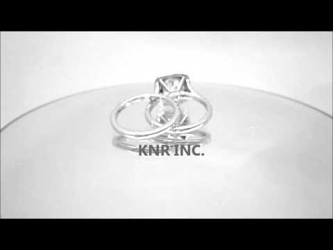 18K WHTIE GOLD CUSHION CUT DIAMOND EGAGEMENT RING AND BAND HALO 2.18CTW - KNR INC - 324