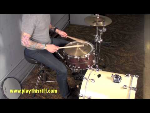 The Number 12 Looks Like You drum lesson. PlayThisRiff.com