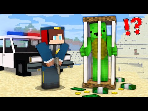 Boopee - Mikey GOT into a POLICE TRAP, but JJ is POLICEMAN In SKY in Minecraft Maizen