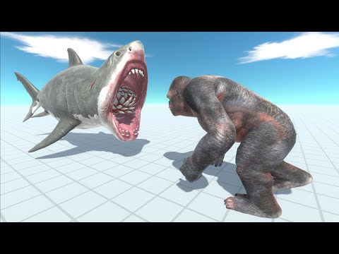 Mutant Megalodon vs Goro Giant - Animal Revolt Battle Simulator