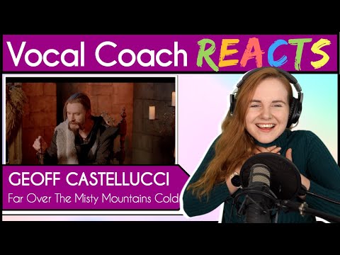 Vocal Coach reacts to FAR OVER THE MISTY MOUNTAINS COLD | Low Bass Singer Cover (Geoff Castellucci)