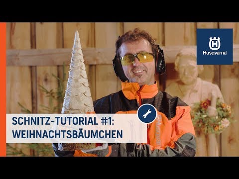 So schnitzt Du einen Weihnachtsbaum: Schnitz-Tutorial | Husqvarna Forst