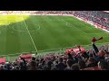 Sevilla fans celebrate Ben Yedder goal vs Atletico Madrid