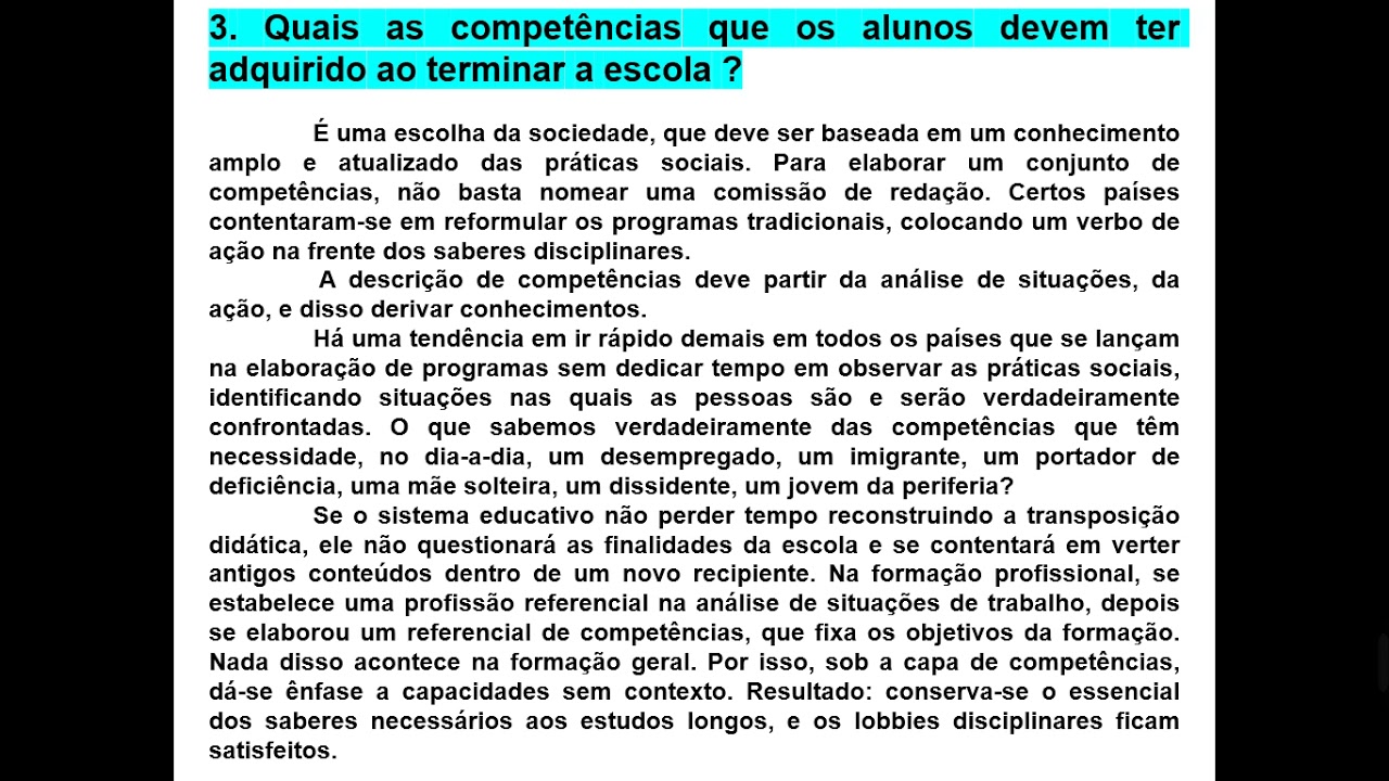 CARAPICUÍBA: AUTOR PERRENOUD -  CONSTRUIR COMPETÊNCIAS