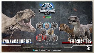 T-Rex vs Velociraptors with Healthbars