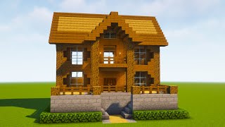 Minecraft - How to build a Nice Wooden Villa