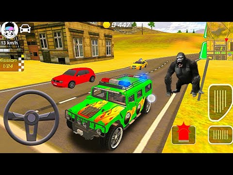Police Drift Car Driving Simulator - Green Luxury Hummer Police Car Driving - Android Gameplay