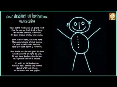 Pour dessiner un bonhomme - Maurice Carême