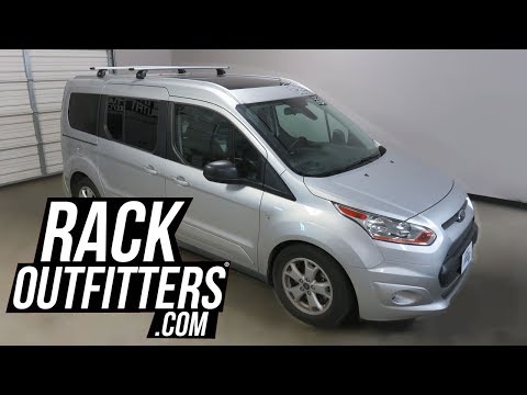 Ford Transit Connect with Thule Rapid Podium AeroBlade Base Roof Rack Crossbars