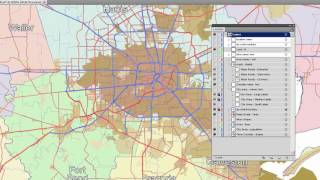 Texas ZIP CODES Roads Vector Map with 7 layers