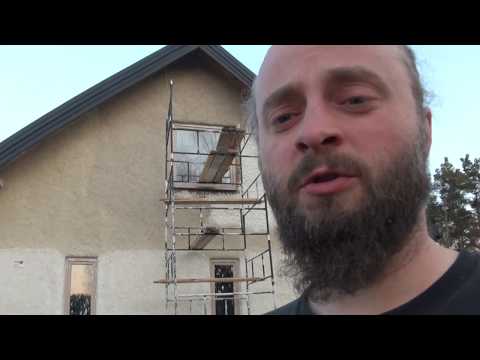 Strawbale Vlog 96 - tynk wapienny na 7 metrach, czyli druga ściana szczytowa