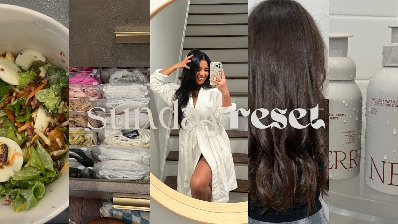 PRODUCTIVE SUNDAY RESET VLOG! ORGANIZING, BODY CARE, CONTENT PLANNING, FAVE SALAD  + MORE