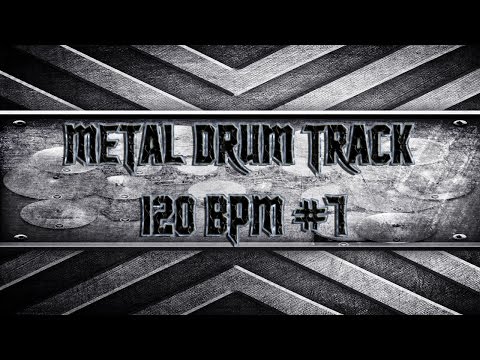 Simple Straight Metal Drum Track 120 BPM (HQ,HD)