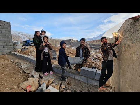 "Winter Adventures: Ali's Journey of Building Walls and Installing Lights in Nomadic Life"