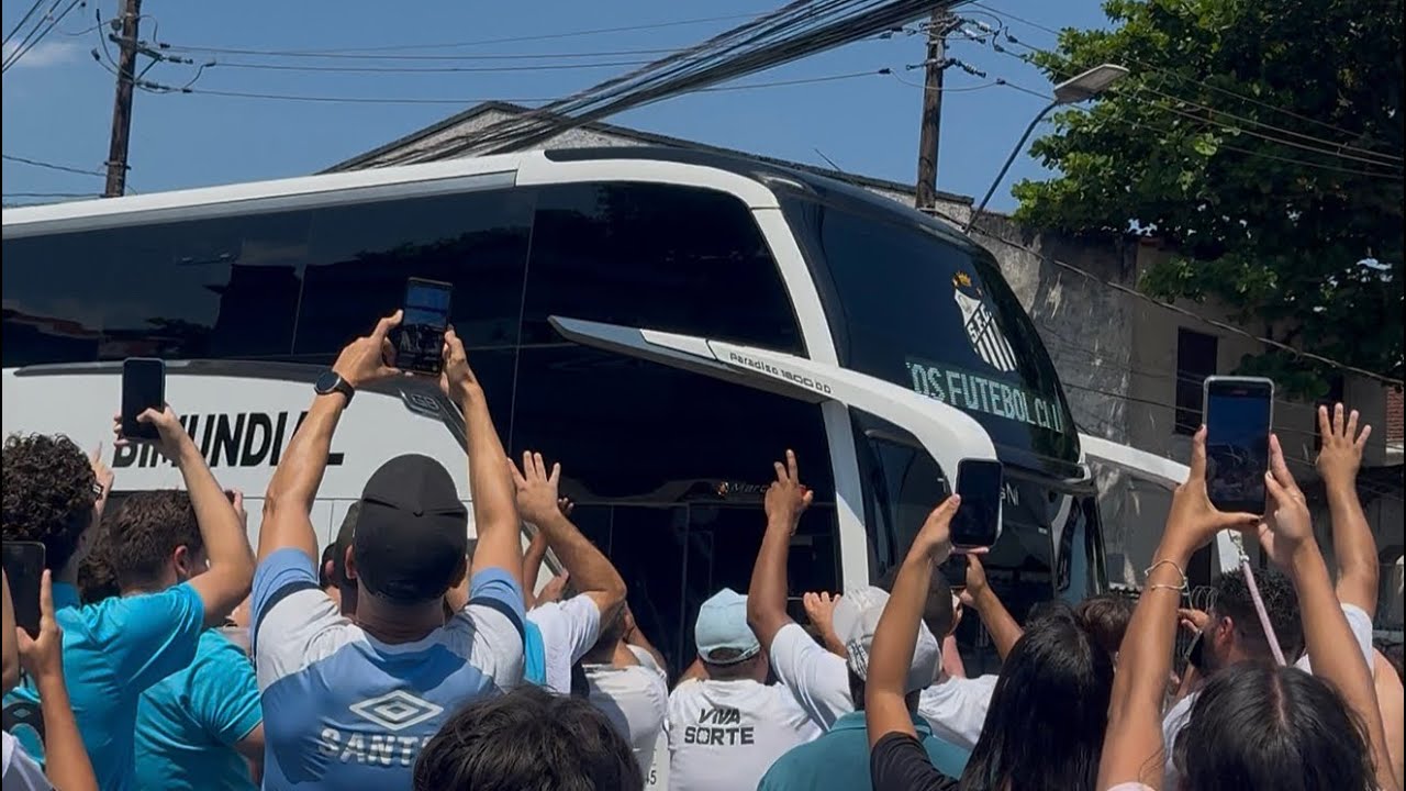 CHEGADA DO ÔNIBUS DO SANTOS PARA ESTREIA DO CAMPEONATO PAULISTA 2026 