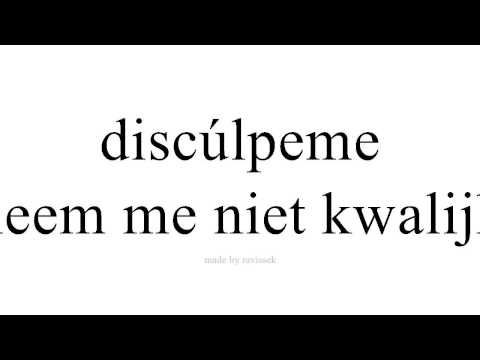 Spaans leren   neem me niet kwalijk