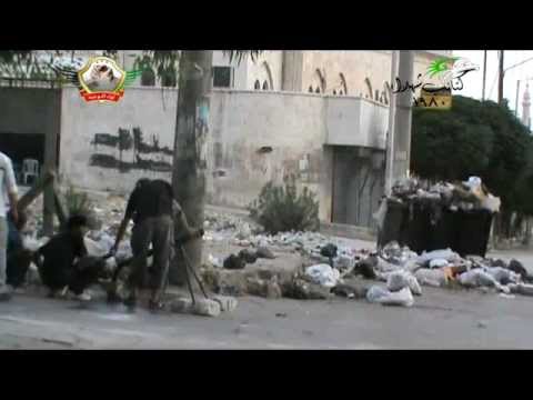 استهداف تجمعات قوات النظام في مدينة حلب بواسطة صواريخ محلية الصنع من قبل لواء التوحيد وكتائب شهداء 1980