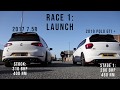 VW GOLF R VS POLO GTI STAGE 1 DRAG ROLLING RACE