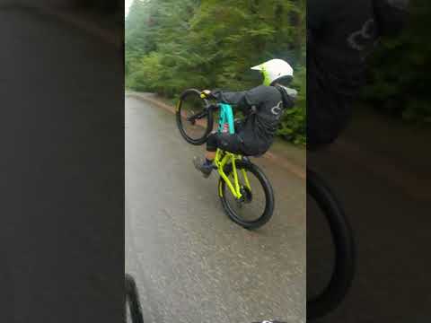 Zach testing out wheelies on the new bike - Trek Slash 9.7 #shorts