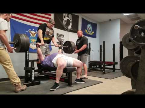 500lbs Larsen Press (no leg drive bench press)
