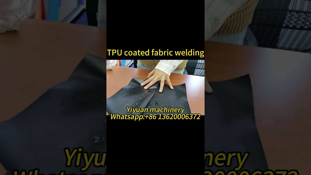 TPU coated fabric welding by High frequency welding machine#highfrequencyweldingmachine #TPUwelding