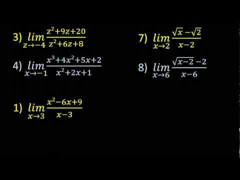 Calculus 1 - Limits - Exercises Solved examples indeterminacy 0/0 [part 1]