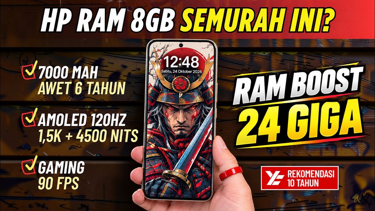 TOP 5 HP RAM 8GB (PALING MURAH) EDISI OKTOBER 2026