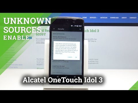 How to Enable Installation Apps from Unknown Sources ALCATEL OneTouch Idol 3