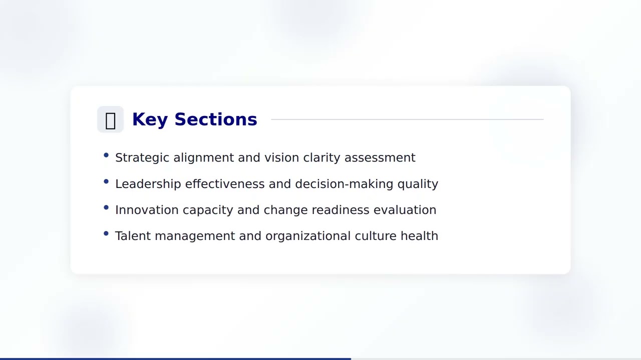 Organisational Health Assessment Guide