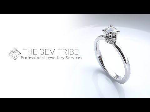 TGT Diamond Solitaire Ring : 0.33ct, F/VS1, 3EX Cut - Victorian Ruff Setting Design