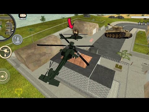Rope Hero: Vice Town (Purchase Helicopter and Destroy Army Helicopter and Tanks) Android Gameplay HD