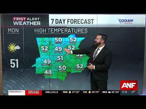 First Alert Forecast: Cold start to the week but average highs for Monday afternoon
