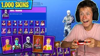 LITTLE BROTHERS $10,000 SKIN COLLECTION IN FORTNITE WORLD RECORD (1000 SKINS)