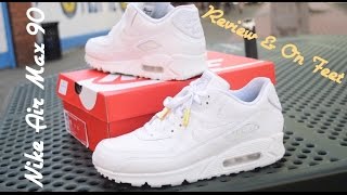 White Leather Nike Air Max 90 Review & On Foot