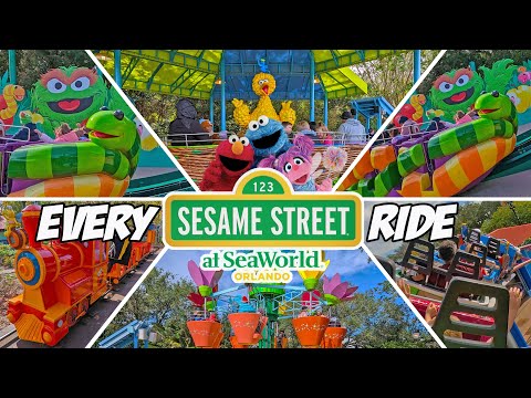 Sesame Street Land EVERY RIDE at SeaWorld Orlando (April 2023) [4K]