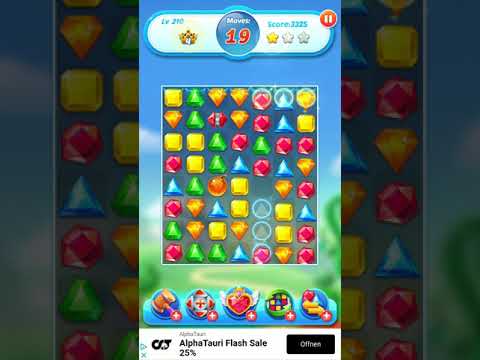 Jewel Crush 💎 - Jewels & Gems Match 3 Legend 2020 Level 210 ⭐⭐⭐ no Booster 👑 Android Gameplay ✅