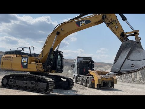 Loading And Transporting The Caterpillar 352F Excavator - Fasoulas Heavy Transports
