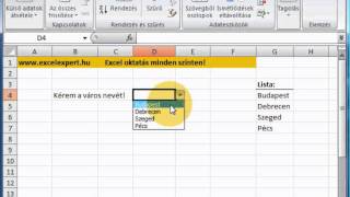 Excel tippek, adatok érvényesítése.