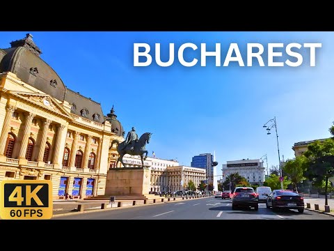 BUCHAREST (Bucureşti) Driving Tour 🇷🇴: Stunning 4K Views of Romania's Capital City 🚗