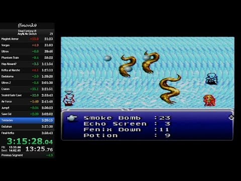 Final Fantasy VI Speedrun, Any% No Sketch - 3:54:42
