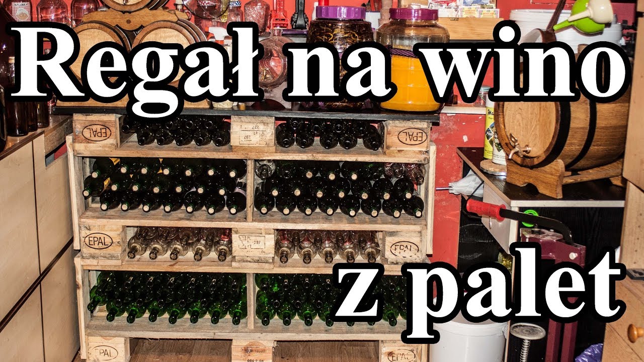 DIY: Regał na butelki WINO z palet ! Tanio i solidnie ! Drewniany regał na butelki. Zrób to sam :)