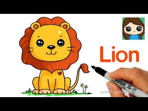 How to Draw a Lion Cute and Easy - YouTube