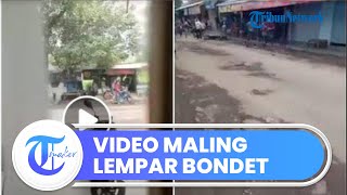 Viral Video Aksi Maling Sepeda Motor Lemparkan Bondet untuk Menghindari Amukan Massa