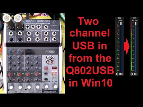 Making the Behringer Q802USB record both channels