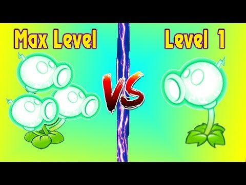Plants vs. Zombies 2  Max level  Electric Peashooter vs Electric Peashooter Level 1