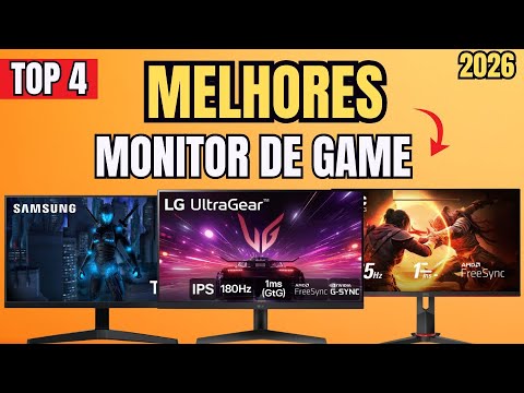 TOP 4 Monitores GAMER BARATO Custo-Benefício 2026