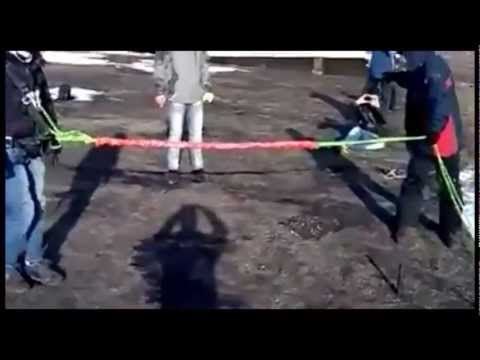 Russian Bungee Fail Drags Guy Off Roof