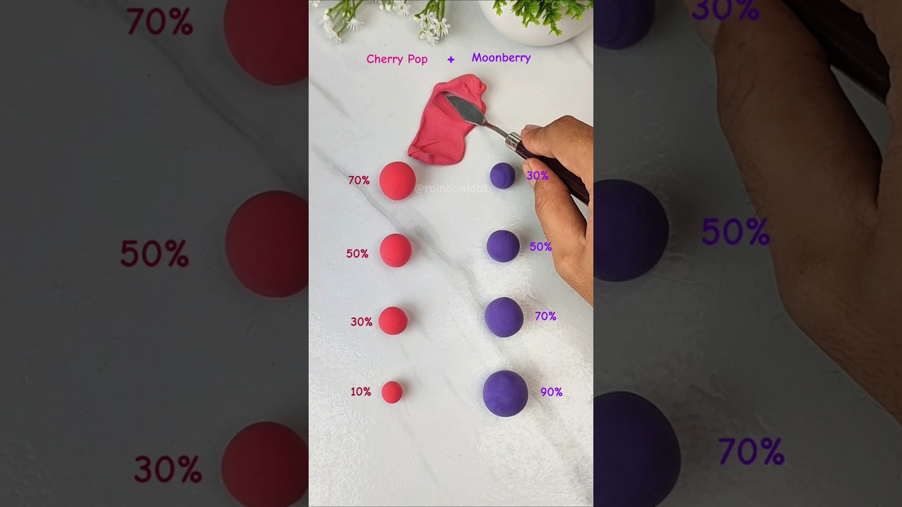 Red + Purple Mixing Colors That Shouldn’t Work… But.. # #colormixing #colormixingmagic #satisfying