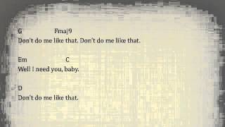 Don't Do Me Like That by Tom Petty & the Heartbreakers - Lyrics & Cords