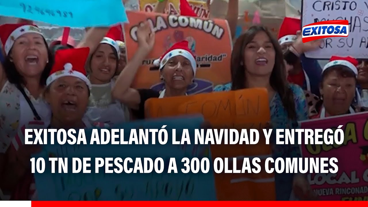 🔴🔵 Exitosa adelantó la Navidad y entregó 10 toneladas de pescado a más de 300 ollas comunes